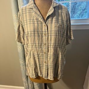 Silk Exchange short sleeve button down shirt